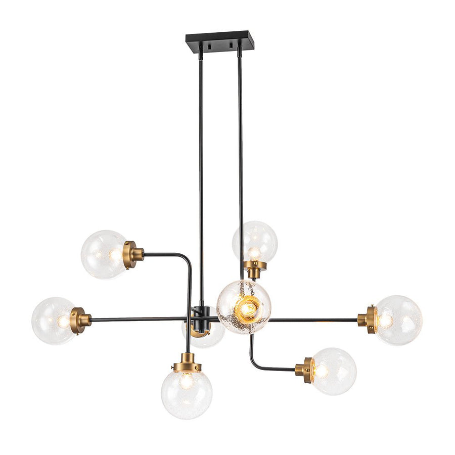 Farmhouze Light - Modern Sputnik Seeded Glass Globe Island Pendant Chandelier - Chandelier - 47 in - 