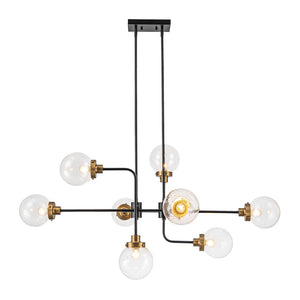 Farmhouze Light - Modern Sputnik Seeded Glass Globe Island Pendant Chandelier - Chandelier - 47 in - 