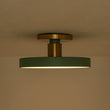 Load image into Gallery viewer, Farmhouze Light - Nordic Dimmable LED White Round Semi Flush Mount - Ceiling Light - Green - 
