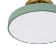 Load image into Gallery viewer, Farmhouze Light - Nordic Dimmable LED White Round Semi Flush Mount - Ceiling Light - Green - 
