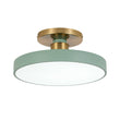 Load image into Gallery viewer, Farmhouze Light - Nordic Dimmable LED White Round Semi Flush Mount - Ceiling Light - Green - 
