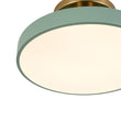 Load image into Gallery viewer, Farmhouze Light - Nordic Dimmable LED White Round Semi Flush Mount - Ceiling Light - Green - 
