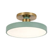 Load image into Gallery viewer, Farmhouze Light - Nordic Dimmable LED White Round Semi Flush Mount - Ceiling Light - Green - 
