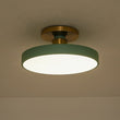 Load image into Gallery viewer, Farmhouze Light - Nordic Dimmable LED White Round Semi Flush Mount - Ceiling Light - Green - 
