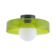 Load image into Gallery viewer, Farmhouze Light-Nordic Green Glass Globe 1-Light Round Ceiling Fixture-Ceiling Light-13.8 in-
