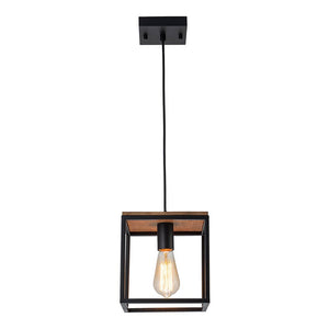 Farmhouze Light - OpenBox - 1 - Light Black Metal Square Lantern Pendant Light - Pendant - Black - 