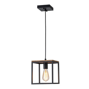 Farmhouze Light - OpenBox - 1 - Light Black Metal Square Lantern Pendant Light - Pendant - Black - 