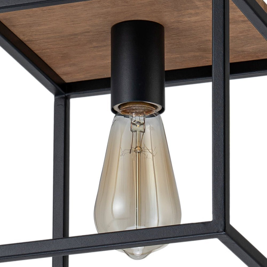 Farmhouze Light - OpenBox - 1 - Light Black Metal Square Lantern Pendant Light - Pendant - Black - 