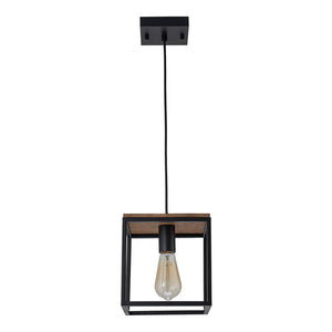 Farmhouze Light - OpenBox - 1 - Light Black Metal Square Lantern Pendant Light - Pendant - Black - 