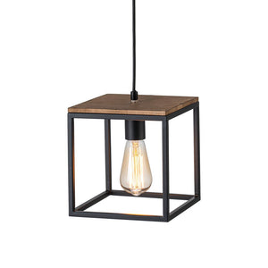 Farmhouze Light - OpenBox - 1 - Light Black Metal Square Lantern Pendant Light - Pendant - Black - 