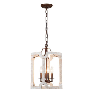 Farmhouze Light - OpenBox - Farmhouse Wood Cylinder Drum Pendant Light - Pendant - 