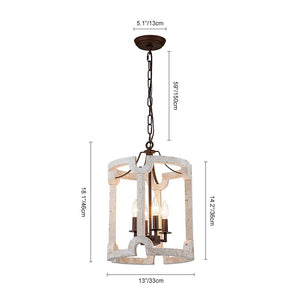 Farmhouze Light - OpenBox - Farmhouse Wood Cylinder Drum Pendant Light - Pendant - 