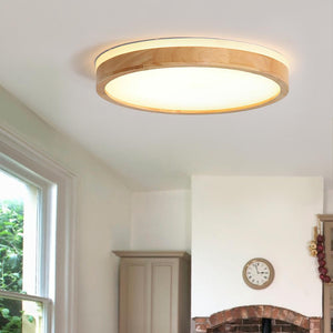 Farmhouze Light-OpenBox-Farmhouse Wooden Round LED Ceiling Light-Ceiling Light-11 in.-