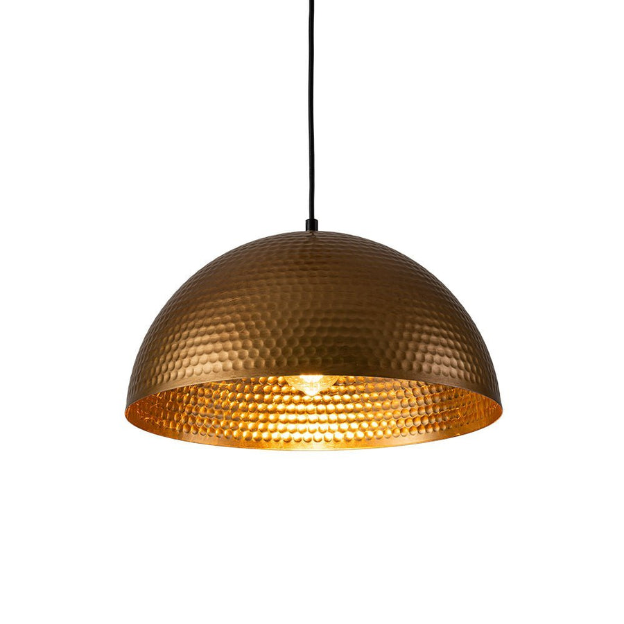 Farmhouze Light - OpenBox - Industrial 1 - Light Hammered Oversized Metal Dome Pendant - Chandelier - Dark Silver - 23in