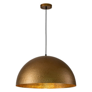 Farmhouze Light - OpenBox - Industrial 1 - Light Hammered Oversized Metal Dome Pendant - Chandelier - Dark Silver - 23in