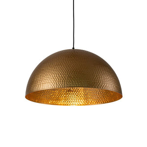 Farmhouze Light - OpenBox - Industrial 1 - Light Hammered Oversized Metal Dome Pendant - Chandelier - Dark Silver - 23in