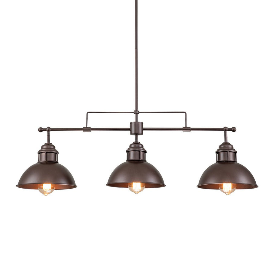 Farmhouze Light - OpenBox - Industrial Kitchen Linear Pot Lid Island Pendant Light - Chandelier - Antiqued Silver - 