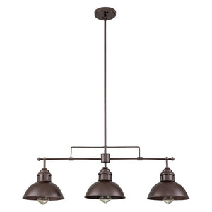 Farmhouze Light - OpenBox - Industrial Kitchen Linear Pot Lid Island Pendant Light - Chandelier - Antiqued Silver - 