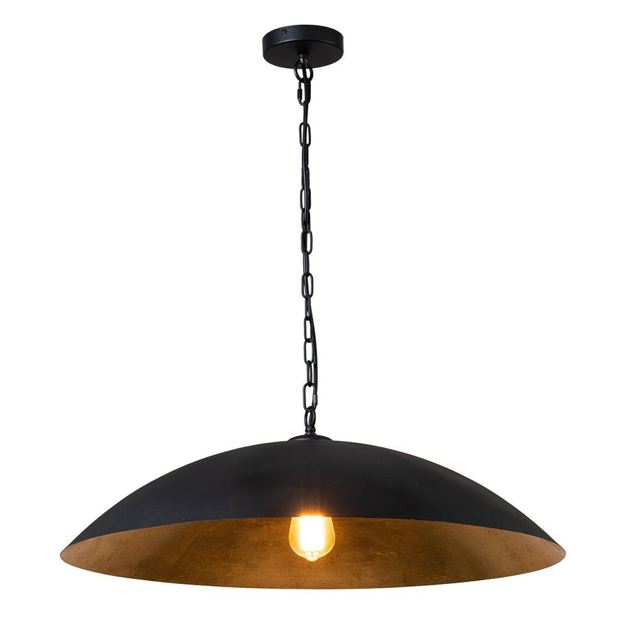 Farmhouze Light - OpenBox - Industrial Saucer Oversized Dome Pendant Light - Chandelier - Black - 