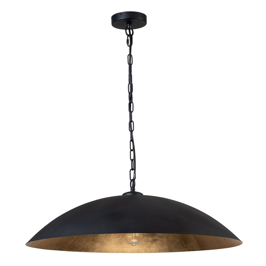 Farmhouze Light - OpenBox - Industrial Saucer Oversized Dome Pendant Light - Chandelier - Black - 