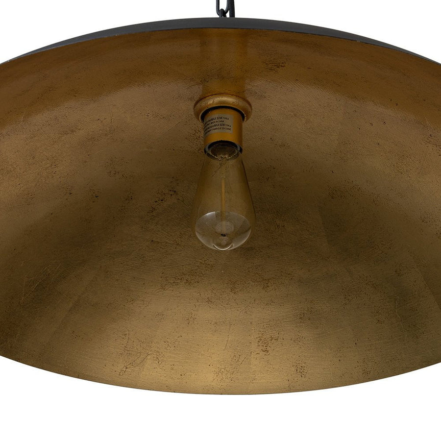 Farmhouze Light - OpenBox - Industrial Saucer Oversized Dome Pendant Light - Chandelier - Black - 