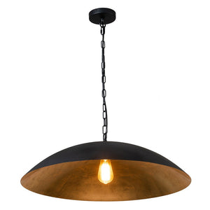 Farmhouze Light - OpenBox - Industrial Saucer Oversized Dome Pendant Light - Chandelier - Black - 