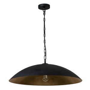 Farmhouze Light - OpenBox - Industrial Saucer Oversized Dome Pendant Light - Chandelier - Black - 