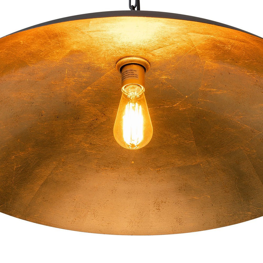 Farmhouze Light - OpenBox - Industrial Saucer Oversized Dome Pendant Light - Chandelier - Black - 