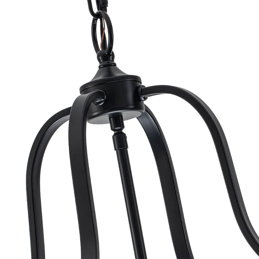 Farmhouze Light - OpenBox - Manor Black Candle Style Cylinder Lantern Pendant Chandelier - Chandelier - Black - 