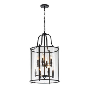 Farmhouze Light - OpenBox - Manor Black Candle Style Cylinder Lantern Pendant Chandelier - Chandelier - Black - 