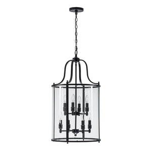 Farmhouze Light - OpenBox - Manor Black Candle Style Cylinder Lantern Pendant Chandelier - Chandelier - Black - 