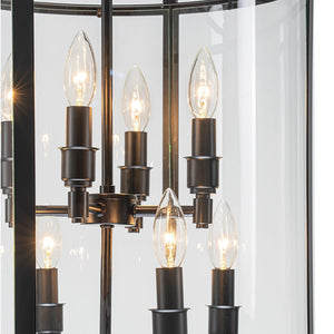 Farmhouze Light - OpenBox - Manor Black Candle Style Cylinder Lantern Pendant Chandelier - Chandelier - Black - 