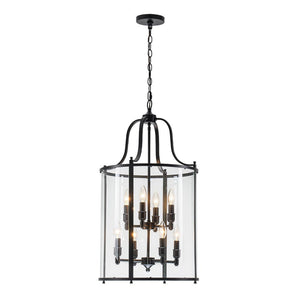 Farmhouze Light - OpenBox - Manor Black Candle Style Cylinder Lantern Pendant Chandelier - Chandelier - Black - 