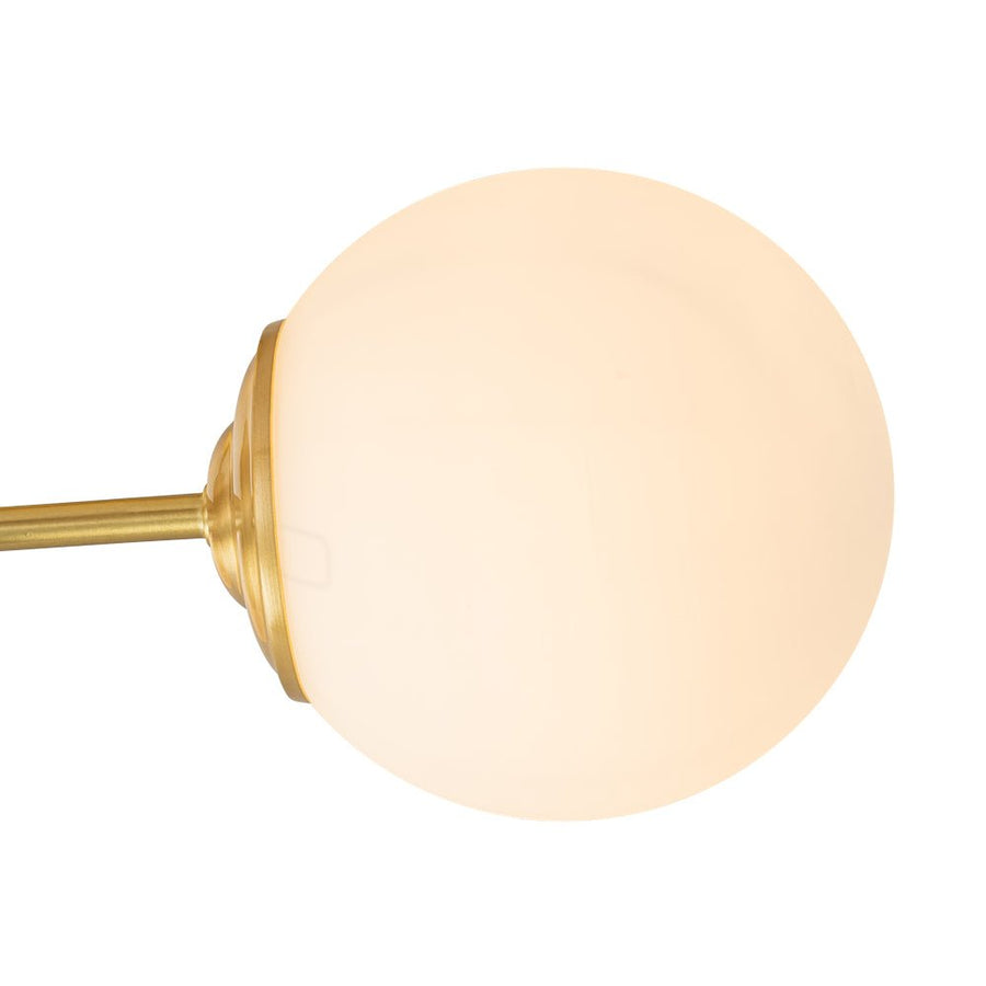 Farmhouze Light-OpenBox-Mid Century 3-Light Opal Glass Globe Ceiling Light--Brass-3-Light
