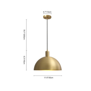 Farmhouze Light - OpenBox - Mid - Century Single Light Brass Dome Pendant - Pendant - 