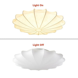 Farmhouze Light - OpenBox - Mid - century White Silk Flush Mount Light - Ceiling Light - M - 