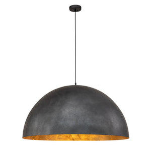 Farmhouze Light - OpenBox - Modern Farmhouse Oversized Dome Pendant - Chandelier - Black - 15 in. - M