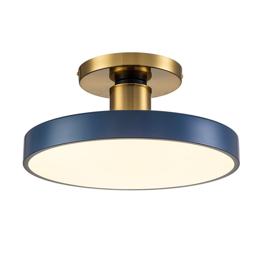 Farmhouze Light - OpenBox - Scandinavian Blue Round LED Semi Flush Mount Light - Ceiling Light - Blue - 