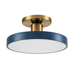 Farmhouze Light - OpenBox - Scandinavian Blue Round LED Semi Flush Mount Light - Ceiling Light - Blue - 