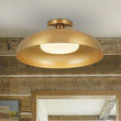 Load image into Gallery viewer, Farmhouze Light - Retro 1 - Light Dimmable LED Round Dome Semi Flush Mount - Ceiling Light - Brass - 
