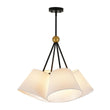 Load image into Gallery viewer, Farmhouze Light - Retro Cluster 4 - Light White Fabric Cage Chandelier - Chandelier - Black - 
