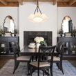 Load image into Gallery viewer, Farmhouze Light - Retro Cluster 4 - Light White Fabric Cage Chandelier - Chandelier - Black - 
