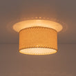 Load image into Gallery viewer, Farmhouze Light-Retro Farmhouse Ivory Linen Drum Lantern Ceiling Light-Ceiling Light-12.8 in-
