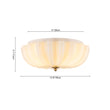 Load image into Gallery viewer, Farmhouze Light-Retro Pleated Floral Art Glass Scalloped Ceiling Light-Ceiling Light-Milky Opal Glass-

