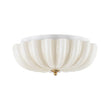 Load image into Gallery viewer, Farmhouze Light-Retro Pleated Floral Art Glass Scalloped Ceiling Light-Ceiling Light-Milky Opal Glass-
