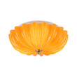 Load image into Gallery viewer, Farmhouze Light-Retro Pleated Floral Art Glass Scalloped Ceiling Light-Ceiling Light-Orange Glass-
