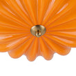 Load image into Gallery viewer, Farmhouze Light-Retro Pleated Floral Art Glass Scalloped Ceiling Light-Ceiling Light-Orange Glass-
