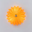 Load image into Gallery viewer, Farmhouze Light-Retro Pleated Floral Art Glass Scalloped Ceiling Light-Ceiling Light-Orange Glass-
