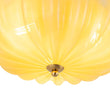Load image into Gallery viewer, Farmhouze Light-Retro Pleated Floral Art Glass Scalloped Ceiling Light-Ceiling Light-Soft Yellow Glass-
