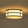 Load image into Gallery viewer, Farmhouze Light-Retro Rustic White Linen Round Drum Lantern Ceiling Light-Ceiling Light-White Linen-
